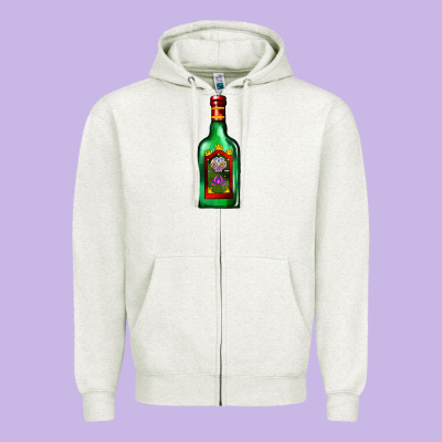 Tequila Bottle Zipper Hoodie Designed By Adodesignshop