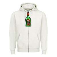 Oatmeal Heather tequila bottle Zipper Hoodie - AdoDesignShop