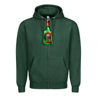 Sports Green tequila bottle Zipper Hoodie - AdoDesignShop