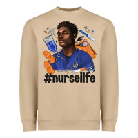 Mushroom afro man nurse life Heavyweight Sweatshirt - texasbilliewilder