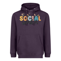 Plum social worker Heavyweight Hoodie - MaliasSmallBusiness