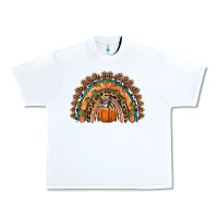 White fall pumpkin rainbow Urban Heavy Tee - HRA Design Shop