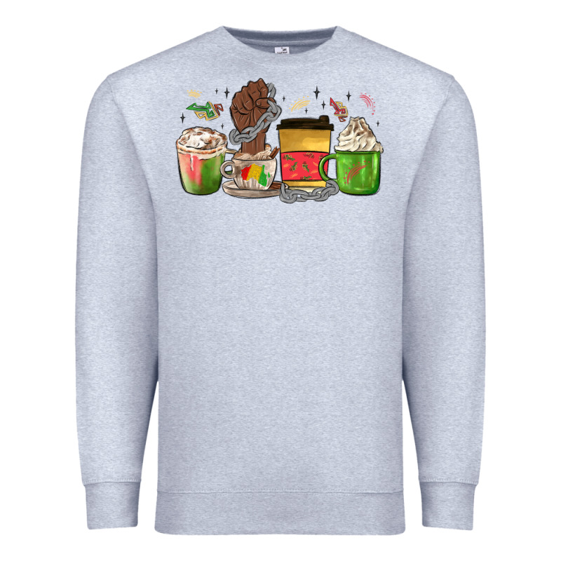 Juneteenth Coffee Cups Premium Sweatshirt by MaliasSmallBusiness | Teevron