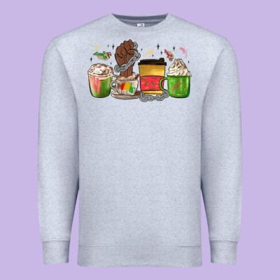 Juneteenth Coffee Cups Premium Sweatshirt Designed By Maliassmallbusiness