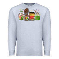 Heather Grey juneteenth coffee cups Premium Sweatshirt - MaliasSmallBusiness