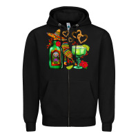 Black mexican tequila margarita and maracas Zipper Hoodie - AdoDesignShop