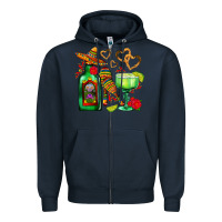 Navy mexican tequila margarita and maracas Zipper Hoodie - AdoDesignShop