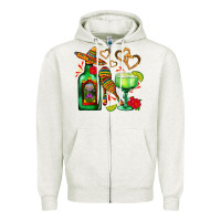 Oatmeal Heather mexican tequila margarita and maracas Zipper Hoodie - AdoDesignShop