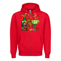 Red mexican tequila margarita and maracas Zipper Hoodie - AdoDesignShop