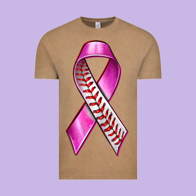 Breast Cancer Ribbon Baseball Vintage Tee Designed By Texasbilliewilder