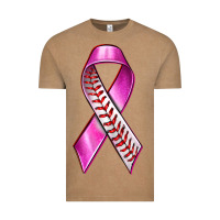 Vintage Coffee Breast Cancer Ribbon Baseball Vintage Tee - texasbilliewilder
