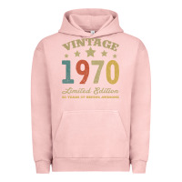 Pigment Salmon Vintage 1970 Limited Edition 50 Years Of Being Awesome Urban Hoodie - Bettercallsaul