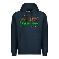 Navy merry christmas Premium Hoodie - BundleAndBundleShop