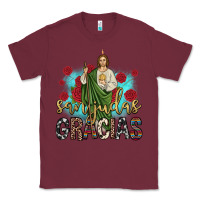 Burgundy san judas gracias Classic Tee - JahusDesignShop
