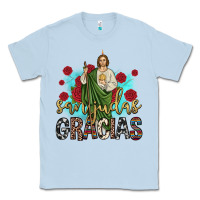 Dusty Blue san judas gracias Classic Tee - JahusDesignShop