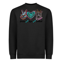 Black peace love pitbull Heavyweight Sweatshirt - RanaPortraitStore