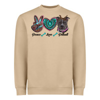 Mushroom peace love pitbull Heavyweight Sweatshirt - RanaPortraitStore
