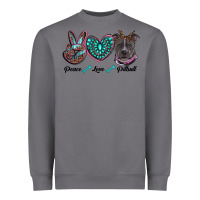 Storm peace love pitbull Heavyweight Sweatshirt - RanaPortraitStore
