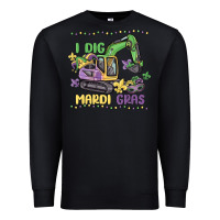 Black i dig mardi gras Premium Sweatshirt - MaliasSmallBusiness