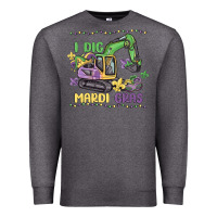 Charcoal Heather i dig mardi gras Premium Sweatshirt - MaliasSmallBusiness