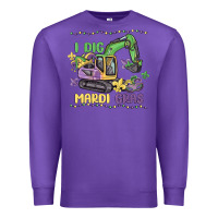 Purple i dig mardi gras Premium Sweatshirt - MaliasSmallBusiness