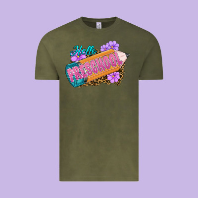 Hello Preschool Vintage Tee Designed By Ranaportraitstore