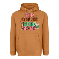 Meerkat sip coffee read book Heavyweight Hoodie - MaliasSmallBusiness