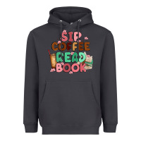 Smoke sip coffee read book Heavyweight Hoodie - MaliasSmallBusiness