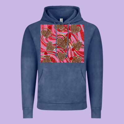 Vintage Hoodie valentine's day hearts bow and arrow