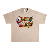 French Oak Coffee  Jesus Urban Heavy Tee - CowhideDigitalArt