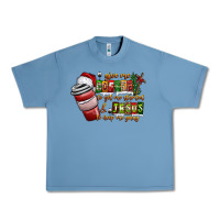 Pebble Blue Coffee  Jesus Urban Heavy Tee - CowhideDigitalArt