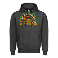 Charcoal Heather sunflower gemstone leopard cowhide horseshoe rainbow Zipper Hoodie - Artiststas