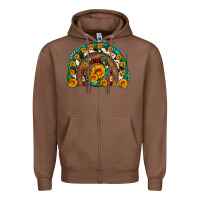 Chestnut sunflower gemstone leopard cowhide horseshoe rainbow Zipper Hoodie - Artiststas
