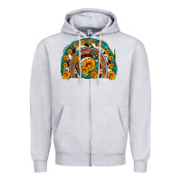 Heather Grey sunflower gemstone leopard cowhide horseshoe rainbow Zipper Hoodie - Artiststas