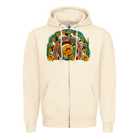 Sandshell sunflower gemstone leopard cowhide horseshoe rainbow Zipper Hoodie - Artiststas
