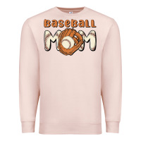 Pale Pink baseball mom Premium Sweatshirt - MaliasSmallBusiness