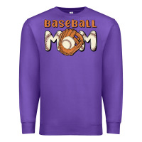 Purple baseball mom Premium Sweatshirt - MaliasSmallBusiness