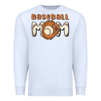 White baseball mom Premium Sweatshirt - MaliasSmallBusiness