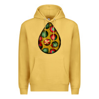 Antique Gold christmas  teardrop Premium Hoodie - BundleAndBundleShop