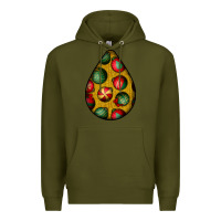 Army Green christmas  teardrop Premium Hoodie - BundleAndBundleShop
