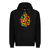 Black christmas  teardrop Premium Hoodie - BundleAndBundleShop