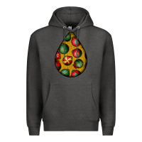 Charcoal Heather christmas  teardrop Premium Hoodie - BundleAndBundleShop