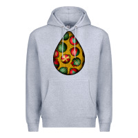 Heather Grey christmas  teardrop Premium Hoodie - BundleAndBundleShop