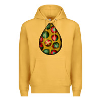 Mustard christmas  teardrop Premium Hoodie - BundleAndBundleShop