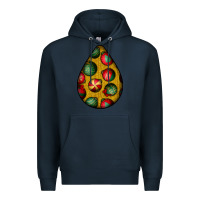 Navy christmas  teardrop Premium Hoodie - BundleAndBundleShop