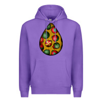Purple christmas  teardrop Premium Hoodie - BundleAndBundleShop
