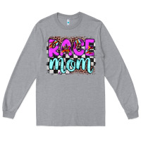 Heather Grey race mom Long Sleeve Tee - JahusDesignShop