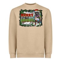 Mushroom merry and bright pitbull with farm Heavyweight Sweatshirt - RanaPortraitStore