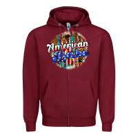 Burgundy american babe Zipper Hoodie - JahusDesignShop