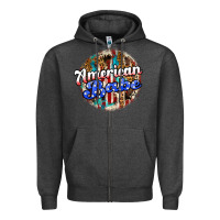 Charcoal Heather american babe Zipper Hoodie - JahusDesignShop